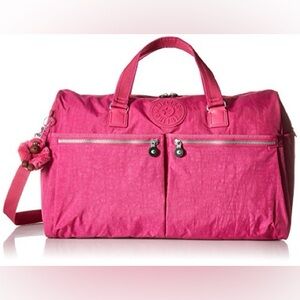 KIPLING WOMEN'S ITSKA SOLID DUFFLE BAG Nylon weekender bag PINK